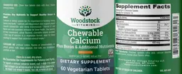 Label for Chewable Calcium Citrus Flavor