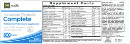 Label for Advanced Formula Complete