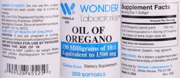 Label for Oil of Oregano