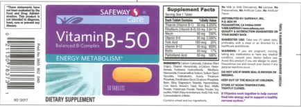 Label for Vitamin B-50