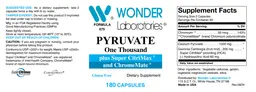 Label for Pyruvate One Thousand