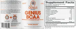 Label for Genius BCAA Power Orange