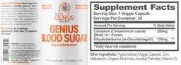Label for Genius Blood Sugar