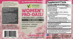 Label for Women's Pro-Daily 10 Billion CFU