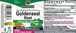 Label for Goldenseal Root