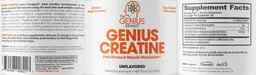 Label for Genius Creatine Unflavored