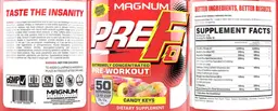Label for PreFo Extremely Concentrated Pre-Workout Candy Keys
