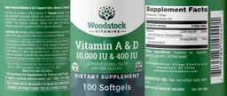 Label for Vitamin A & D 10,000 IU & 400 IU