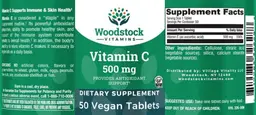 Label for Vitamin C 500 mg