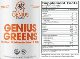 Label for Genius Greens