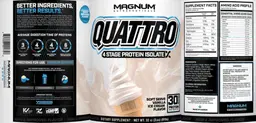 Label for Quattro Soft Serve Vanilla Ice Cream Flavor