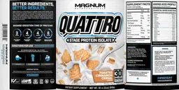 Label for Quattro Toasted Cinnamon Cereal Flavor