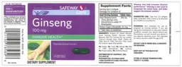 Label for Ginseng 100 mg