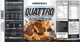 Label for Quattro Peanut Butter Cups Flavor