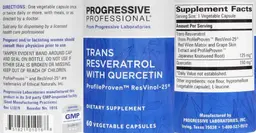 Label for Trans Resveratrol with Quercetin