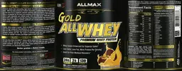 Label for GOLD ALLWHEY Chocolate Peanut Butter
