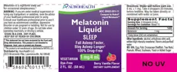 Label for Melatonin Liquid Sleep Berry Vanilla Flavor 1 mg/4 mL