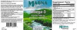 Label for Omega-3 Fish Oil 1400 mg Natural Lemon Flavor