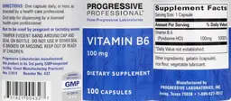 Label for Vitamin B6 100 mg