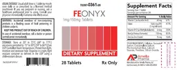 Label for FEONYX 1 mg/150 mg