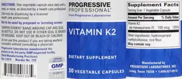 Label for Vitamin K2