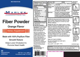 Label for Fiber Powder Orange Flavor