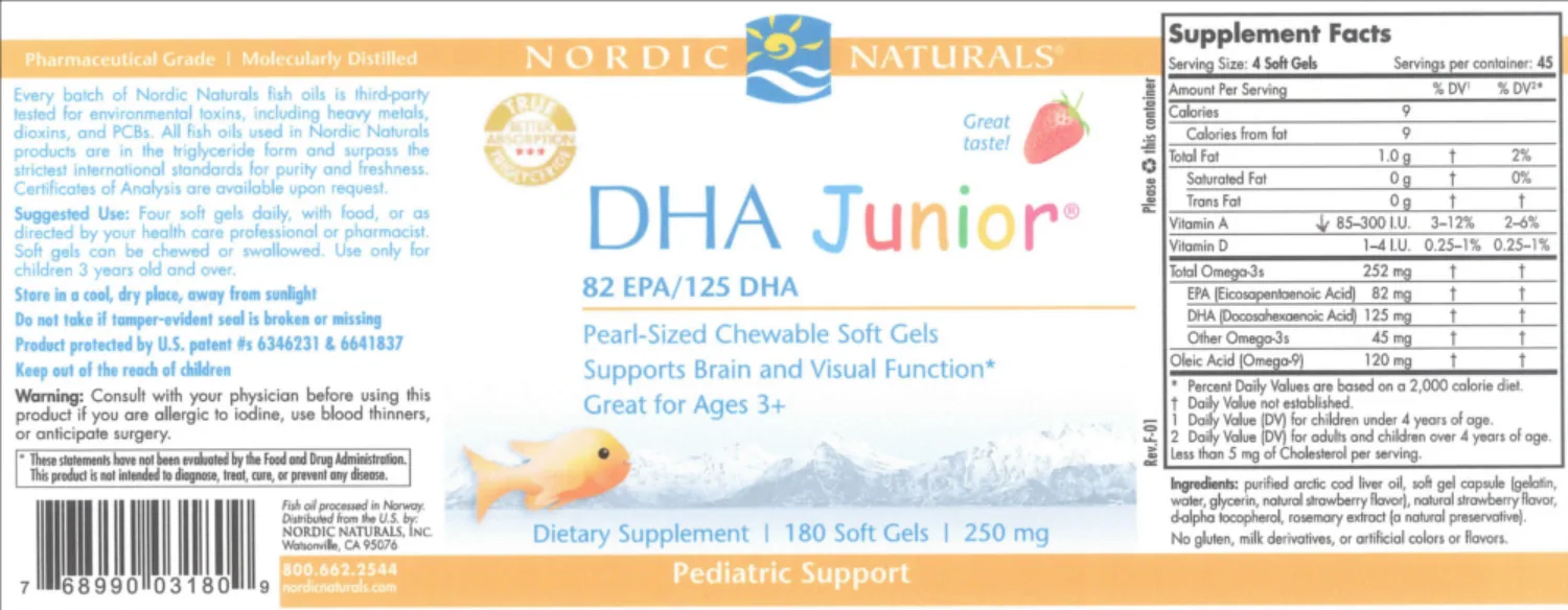 Label for DHA Junior
