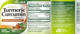 Label for Turmeric Curcumin