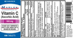 Label for Vitamin C 500 mg