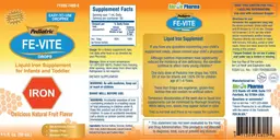Label for Pediatric FE-VITE Drops Delicious Natural Fruit Flavor