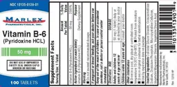 Label for Vitamin B-6 50 mg