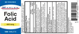 Label for Folic Acid 400 mcg