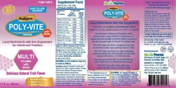 Label for Pediatric POLY-VITE Drops With Iron Delicious Natural Fruit Flavor