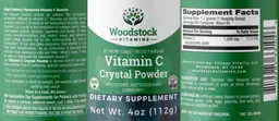 Label for Vitamin C Crystal Powder