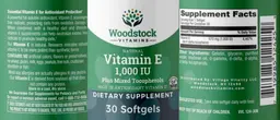 Label for Vitamin E 1,000 IU