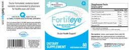 Label for Fortifeye Advanced Retina Formula