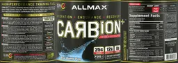 Label for CARBION+ Blue Bomb Pop