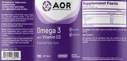 Label for Omega 3 with Vitamin D3
