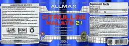 Label for Citrulline Malate 2:1