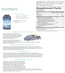 Label for Blueberry Detox Caps