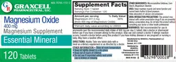 Label for Magnesium Oxide 400 mg