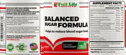 Label for Balanced Sugar Formula