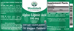 Label for Alpha-Lipoic Acid 100 mg