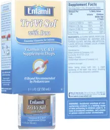 Label for Tri-Vi-Sol With Iron