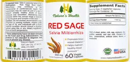 Label for Red Sage 550 mg