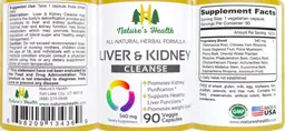 Label for Liver & Kidney Cleanse