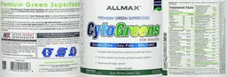 Label for CytoGreens Acai Berry Green Tea
