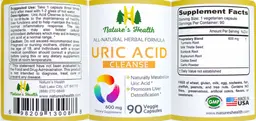 Label for Uric Acid Cleanse