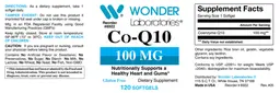 Label for Co-Q10 100 mg