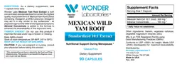 Label for Mexican Wild Yam Root